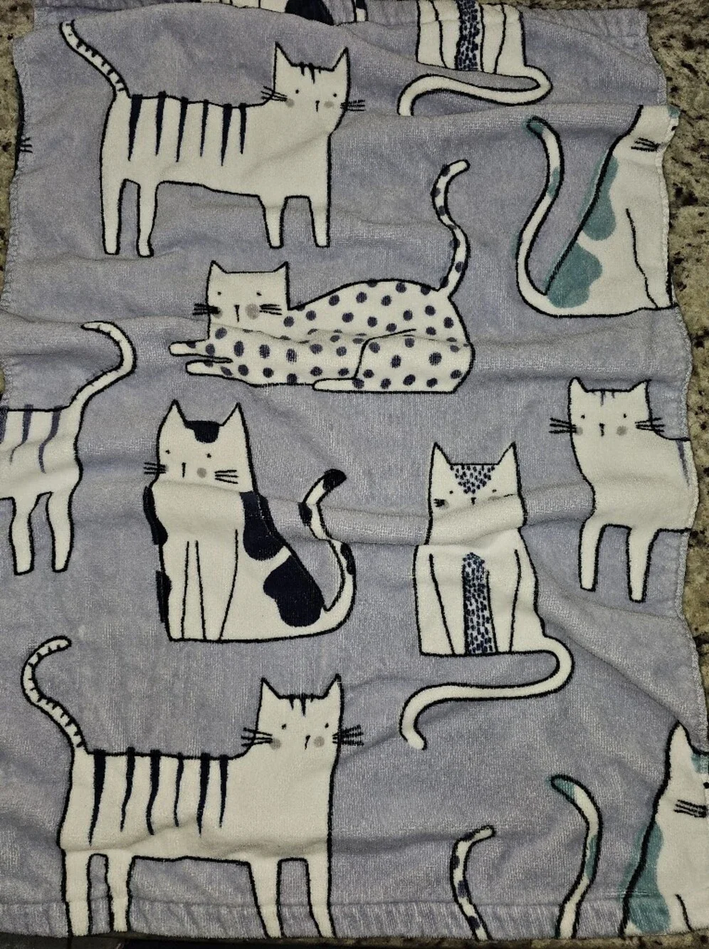 Artisan NY Home - Cartoon Cats Themed Novelty Bathroom Towel Set EUC